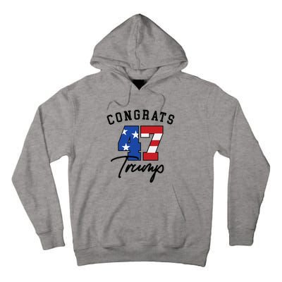 Congratulations President Trump 47 Tall Hoodie