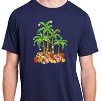 Christmas Palm Tree Tropical Xmas Coconut Lights Adult ChromaSoft Performance T-Shirt