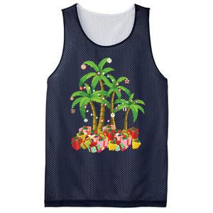 Christmas Palm Tree Tropical Xmas Coconut Lights Mesh Reversible Basketball Jersey Tank