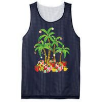 Christmas Palm Tree Tropical Xmas Coconut Lights Mesh Reversible Basketball Jersey Tank