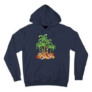 Christmas Palm Tree Tropical Xmas Coconut Lights Tall Hoodie