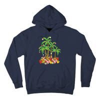 Christmas Palm Tree Tropical Xmas Coconut Lights Tall Hoodie