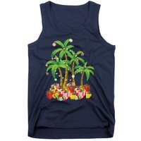 Christmas Palm Tree Tropical Xmas Coconut Lights Tank Top