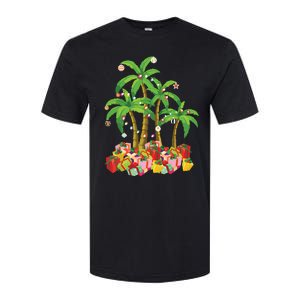 Christmas Palm Tree Tropical Xmas Coconut Lights Softstyle CVC T-Shirt