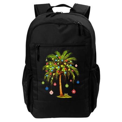 Christmas Palm Tree Light Hawaiian Tropical Xmas Backpack