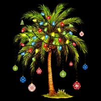 Christmas Palm Tree Light Hawaiian Tropical Xmas 16 in Basic Backpack