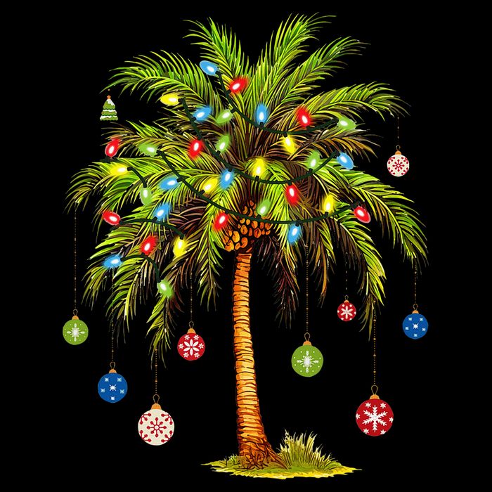 Christmas Palm Tree Light Hawaiian Tropical Xmas 16 in Basic Backpack