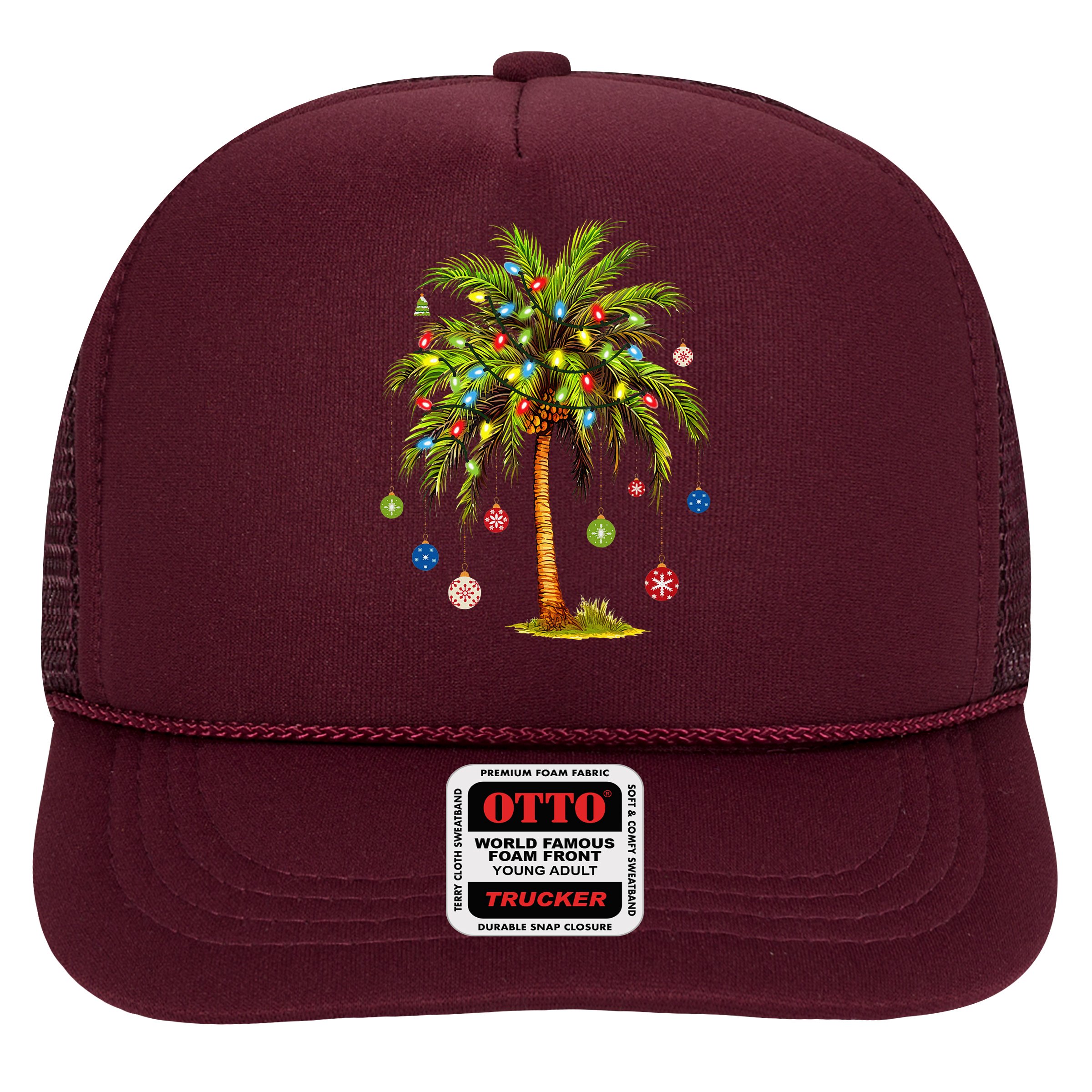 Christmas Palm Tree Light Hawaiian Tropical Xmas Hat