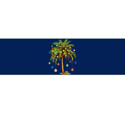 Christmas Palm Tree Light Hawaiian Tropical Xmas Bumper Sticker