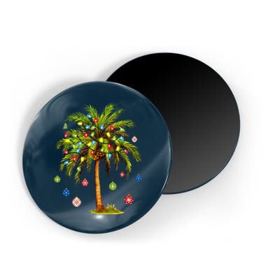 Christmas Palm Tree Light Hawaiian Tropical Xmas Magnet