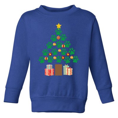 Christmas Paw Tree Funny Puppy Lover Dog Person Gift Toddler Sweatshirt