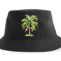 Christmas Palm Tree Tropical Christmas On The Beach Sustainable Bucket Hat