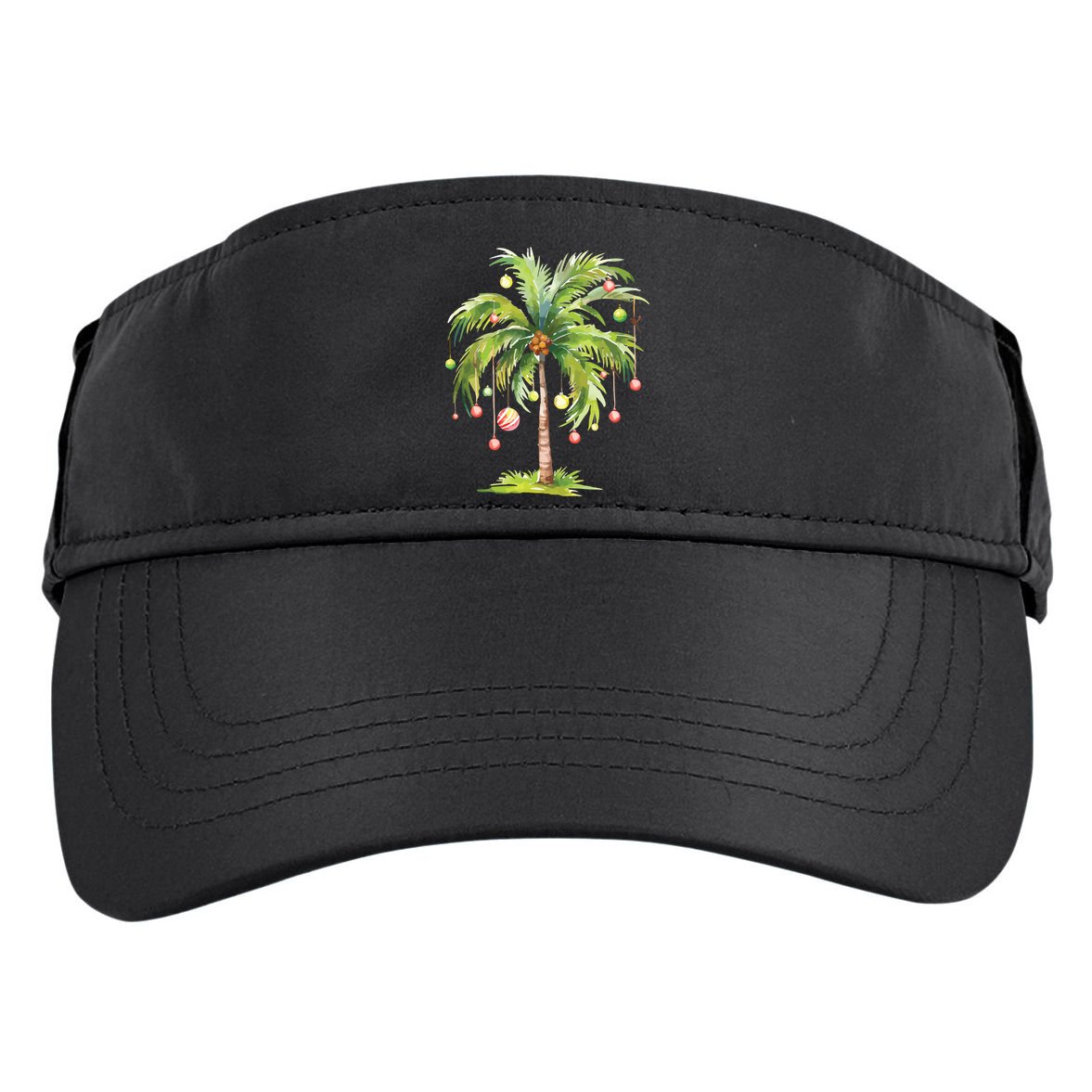 Christmas Palm Tree Tropical Christmas On The Beach Adult Drive Performance Visor