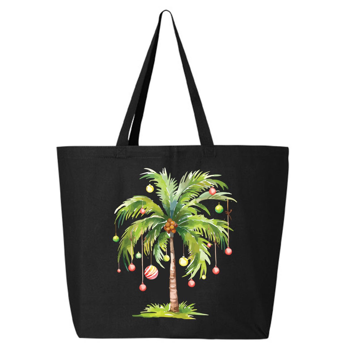 Christmas Palm Tree Tropical Christmas On The Beach 25L Jumbo Tote