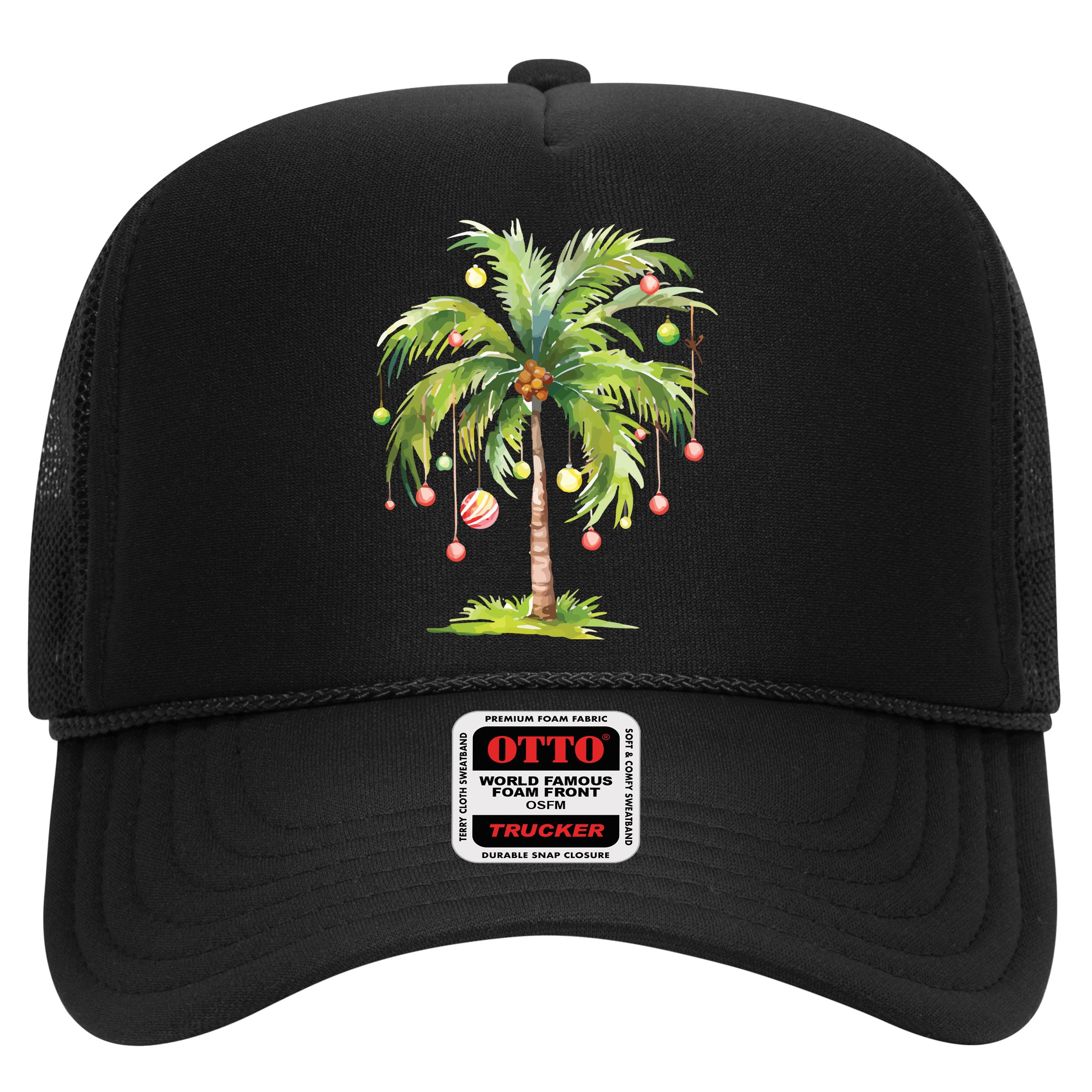 Christmas Palm Tree Tropical Christmas On The Beach Hat