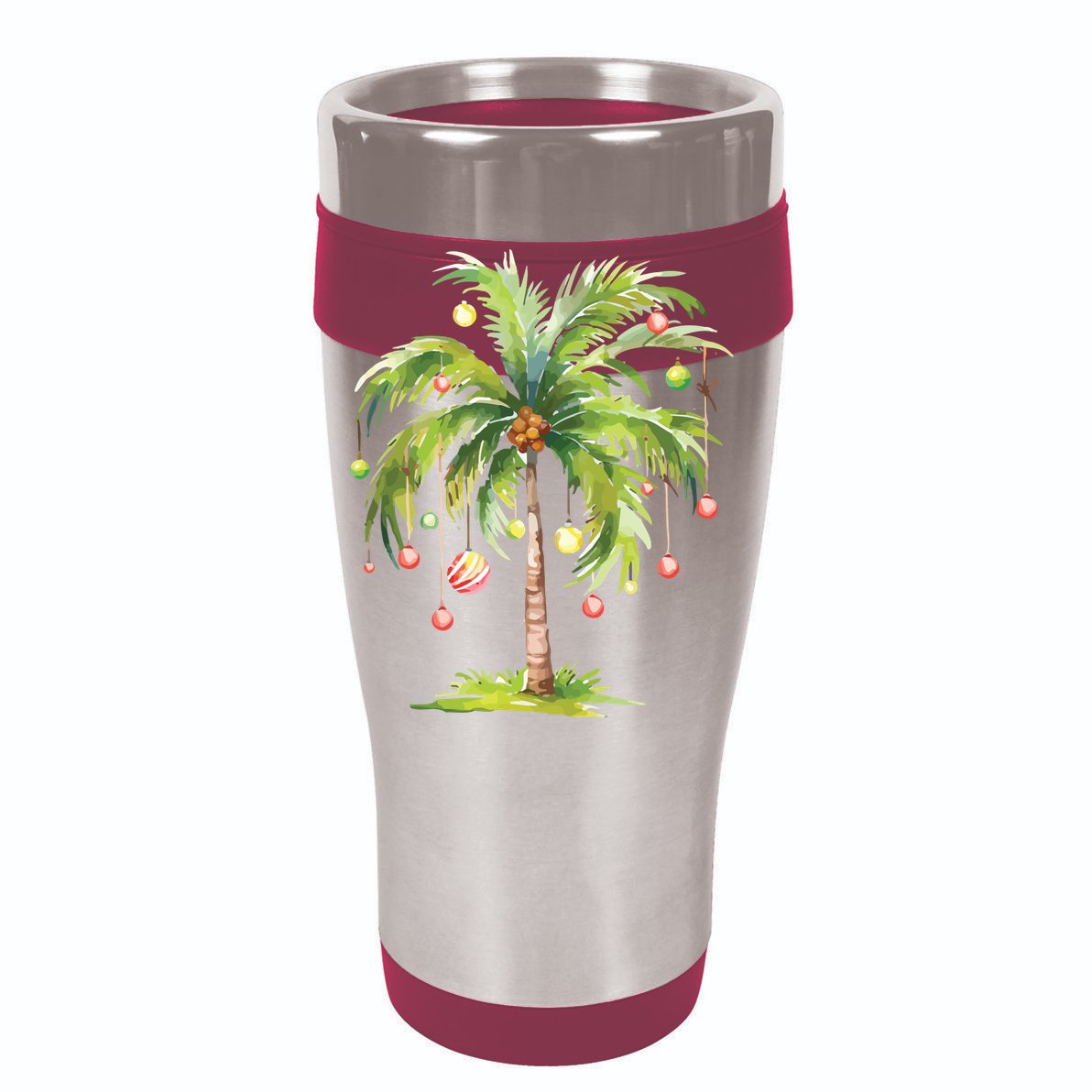 Christmas Palm Tree Tropical Christmas On The Beach Women's Perfect Tri Rocker Tank