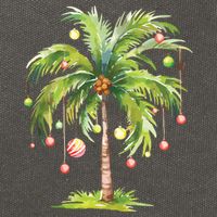 Christmas Palm Tree Tropical Christmas On The Beach Cotton Canvas Backpack