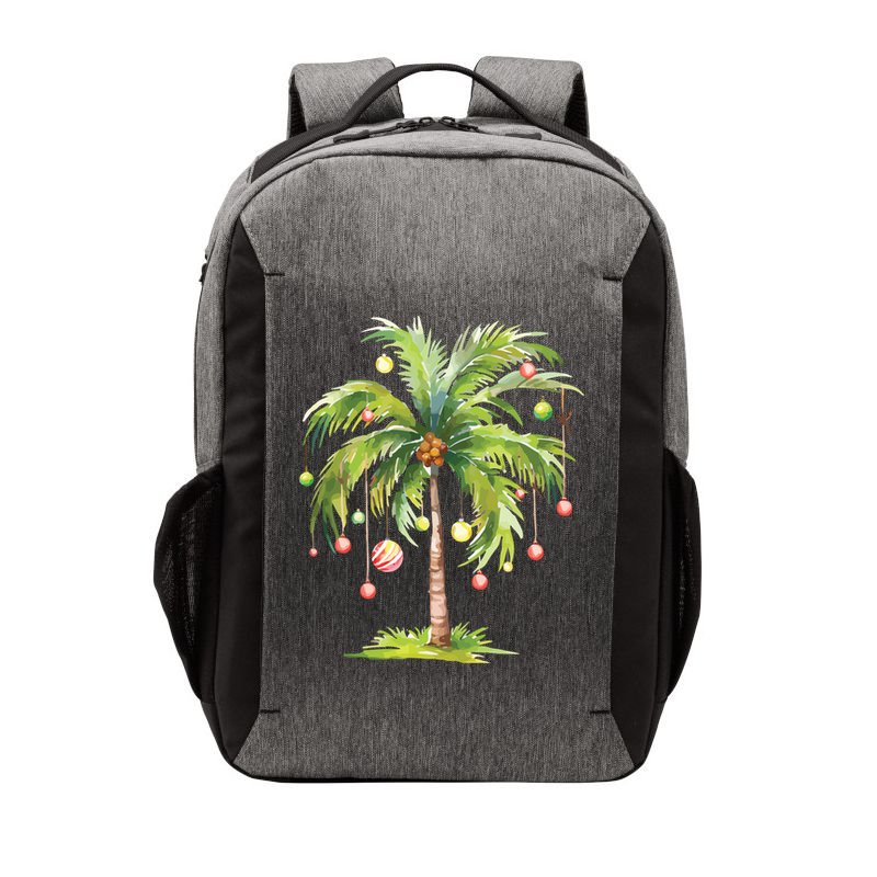 Christmas Palm Tree Tropical Christmas On The Beach Vector Backpack