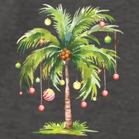 Christmas Palm Tree Tropical Christmas On The Beach Vector Backpack