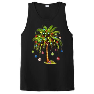 Christmas Palm Tree Light Hawaiian Tropical Xmas PosiCharge Competitor Tank