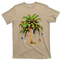 Christmas Palm Tree Light Hawaiian Tropical Xmas T-Shirt