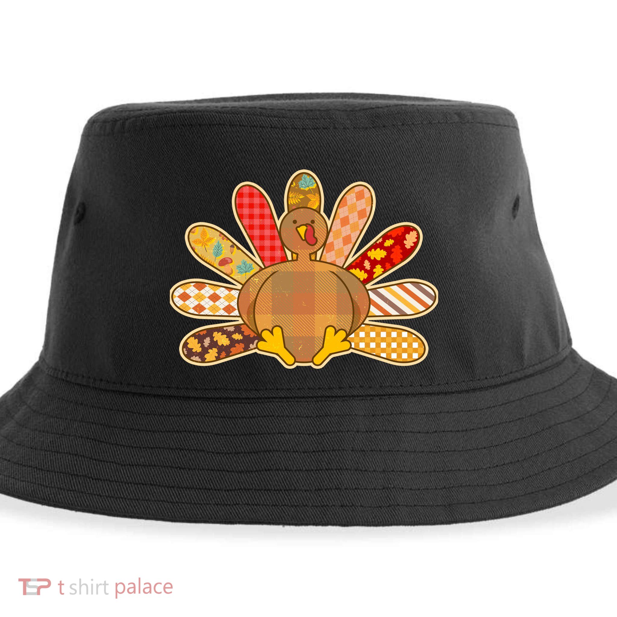 Cute Pattern Thanksgiving Turkey Sustainable Bucket Hat