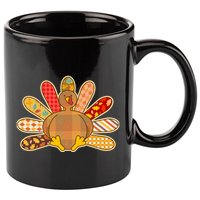 Cute Pattern Thanksgiving Turkey 11oz C Handle Ceramic Mug