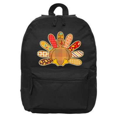 Cute Pattern Thanksgiving Turkey 16 in Basic Backpack
