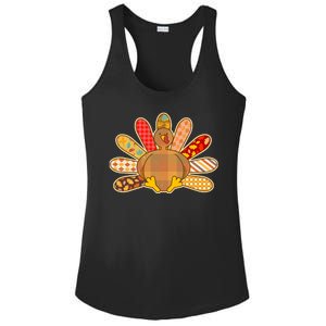 Cute Pattern Thanksgiving Turkey Ladies PosiCharge Competitor Racerback Tank