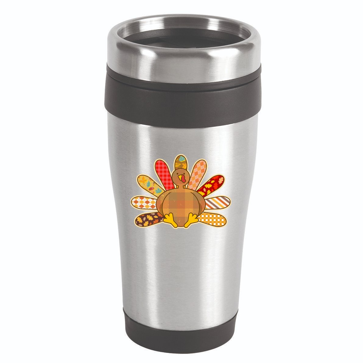 Cute Pattern Thanksgiving Turkey 16oz Travel Tumbler