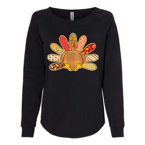 Cute Pattern Thanksgiving Turkey Womens California Wash Sweatshirt