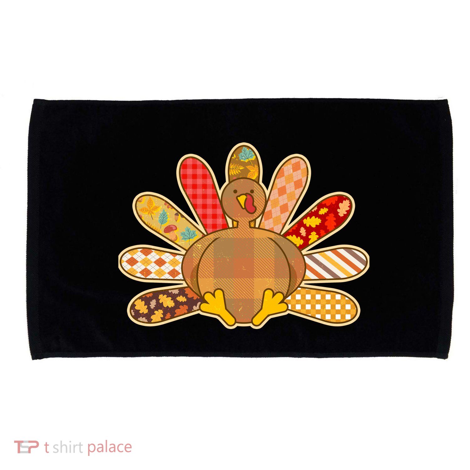 Cute Pattern Thanksgiving Turkey Microfiber Hand Towel