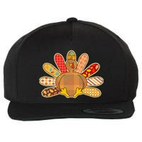 Cute Pattern Thanksgiving Turkey Wool Snapback Cap