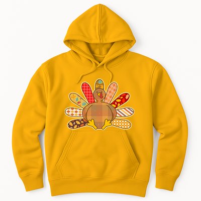 Cute Pattern Thanksgiving Turkey Hoodie