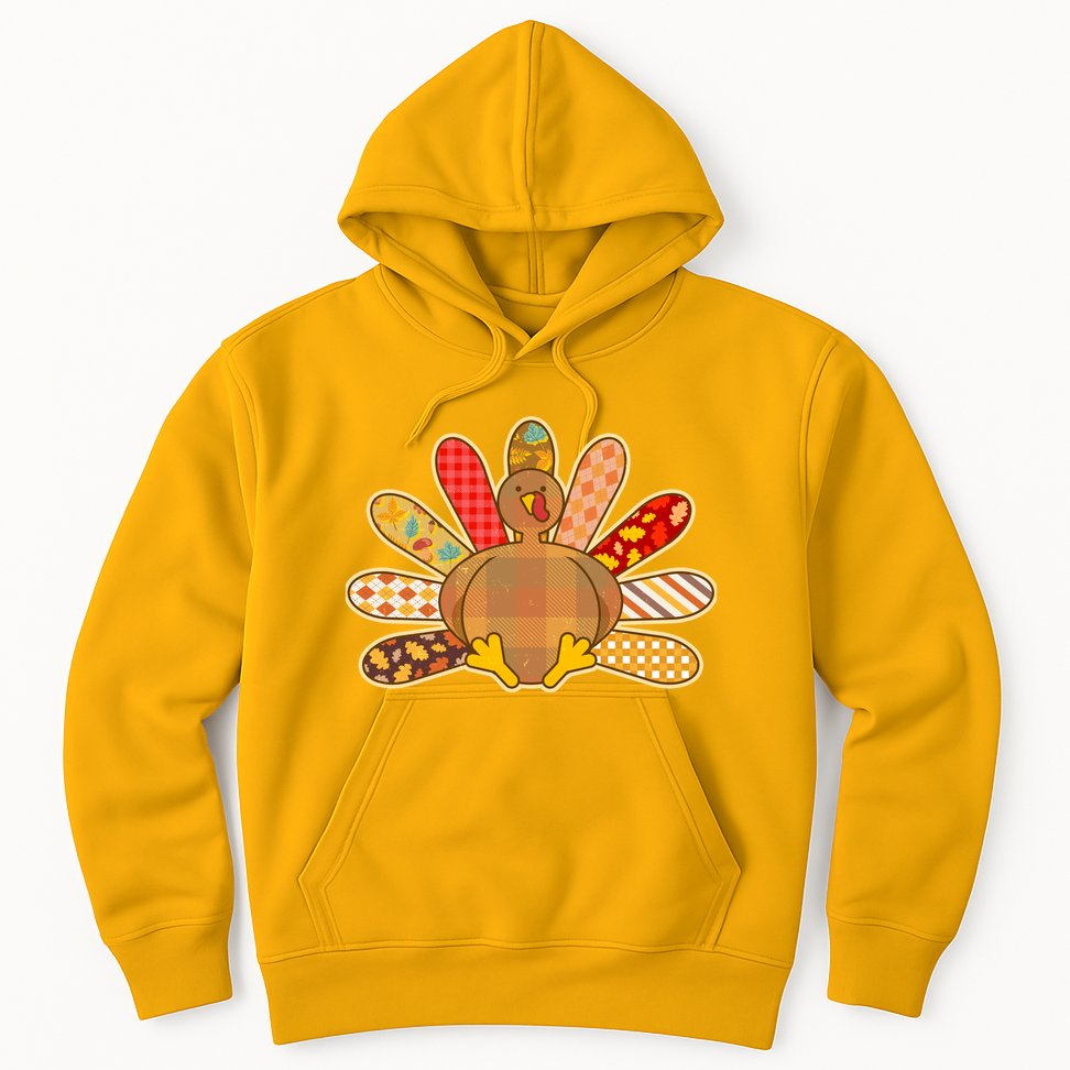 Cute Pattern Thanksgiving Turkey Hoodie
