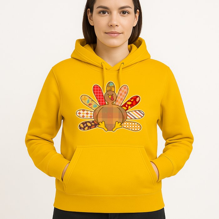 Cute Pattern Thanksgiving Turkey Hoodie