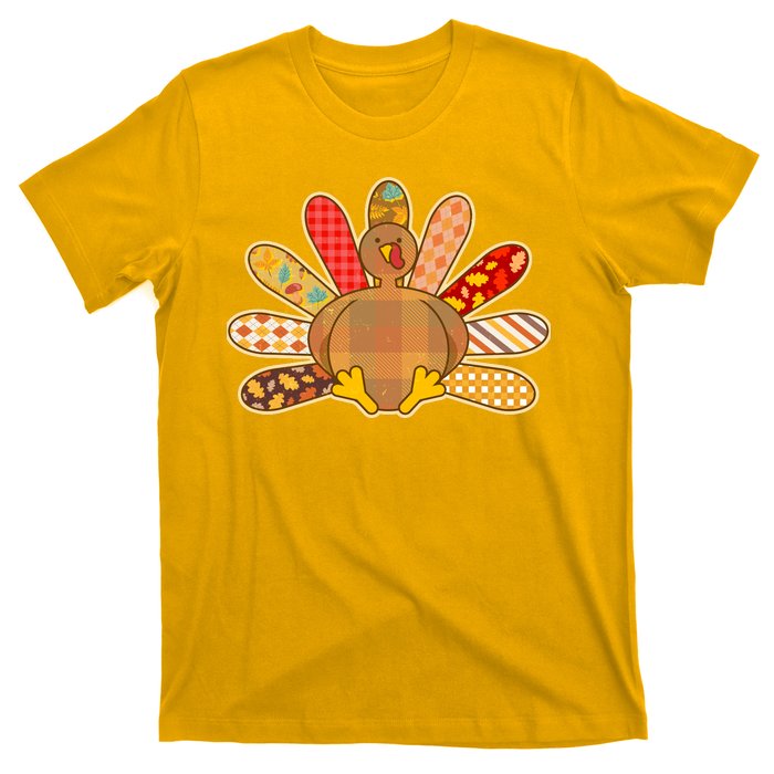 Cute Pattern Thanksgiving Turkey T-Shirt