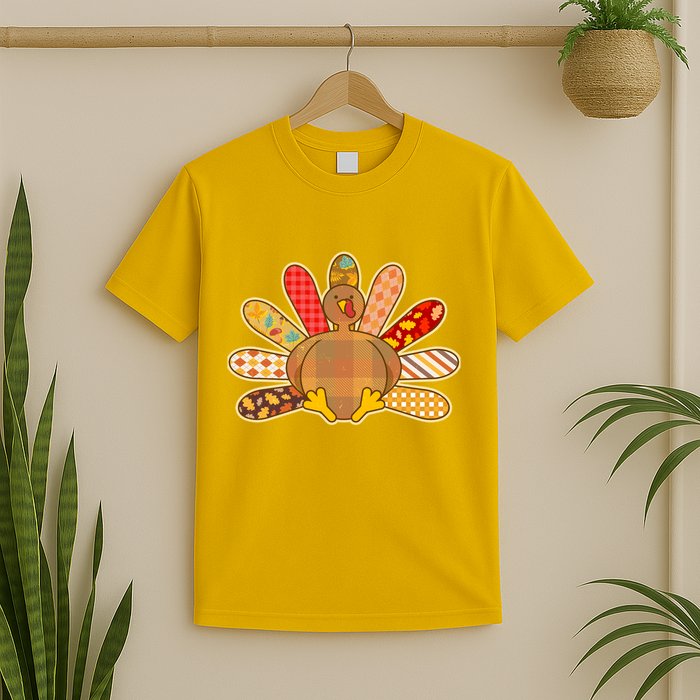 Cute Pattern Thanksgiving Turkey T-Shirt