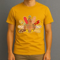 Cute Pattern Thanksgiving Turkey T-Shirt