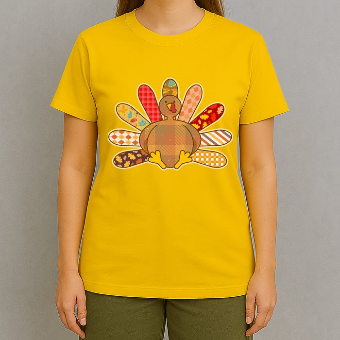 Cute Pattern Thanksgiving Turkey T-Shirt