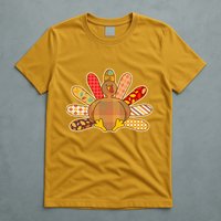 Cute Pattern Thanksgiving Turkey T-Shirt