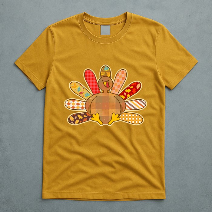 Cute Pattern Thanksgiving Turkey T-Shirt