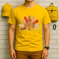 Cute Pattern Thanksgiving Turkey T-Shirt