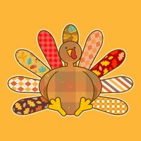 Cute Pattern Thanksgiving Turkey T-Shirt