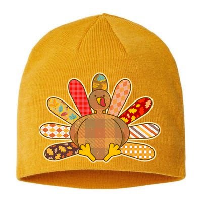 Cute Pattern Thanksgiving Turkey Sustainable Beanie