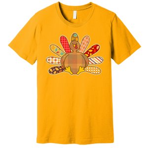 Cute Pattern Thanksgiving Turkey Premium T-Shirt