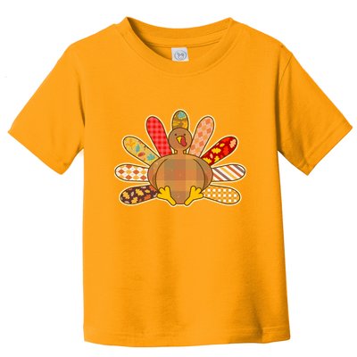 Cute Pattern Thanksgiving Turkey Toddler T-Shirt