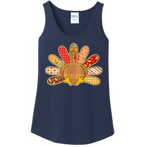 Cute Pattern Thanksgiving Turkey Ladies Essential Tank