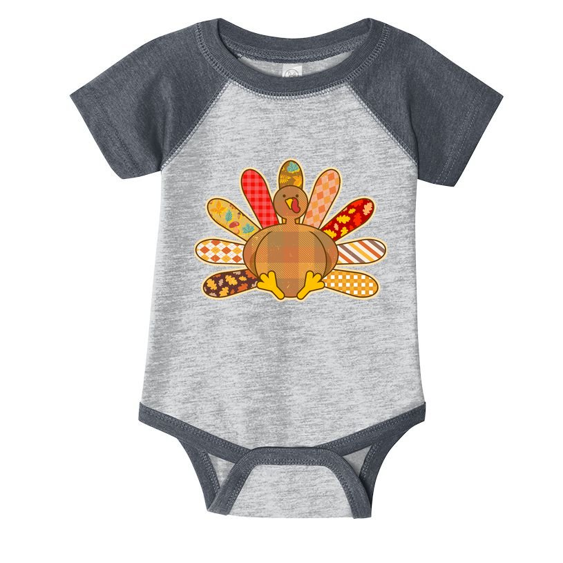 Cute Pattern Thanksgiving Turkey Infant Baby Jersey Bodysuit