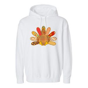 Cute Pattern Thanksgiving Turkey Garment-Dyed Fleece Hoodie